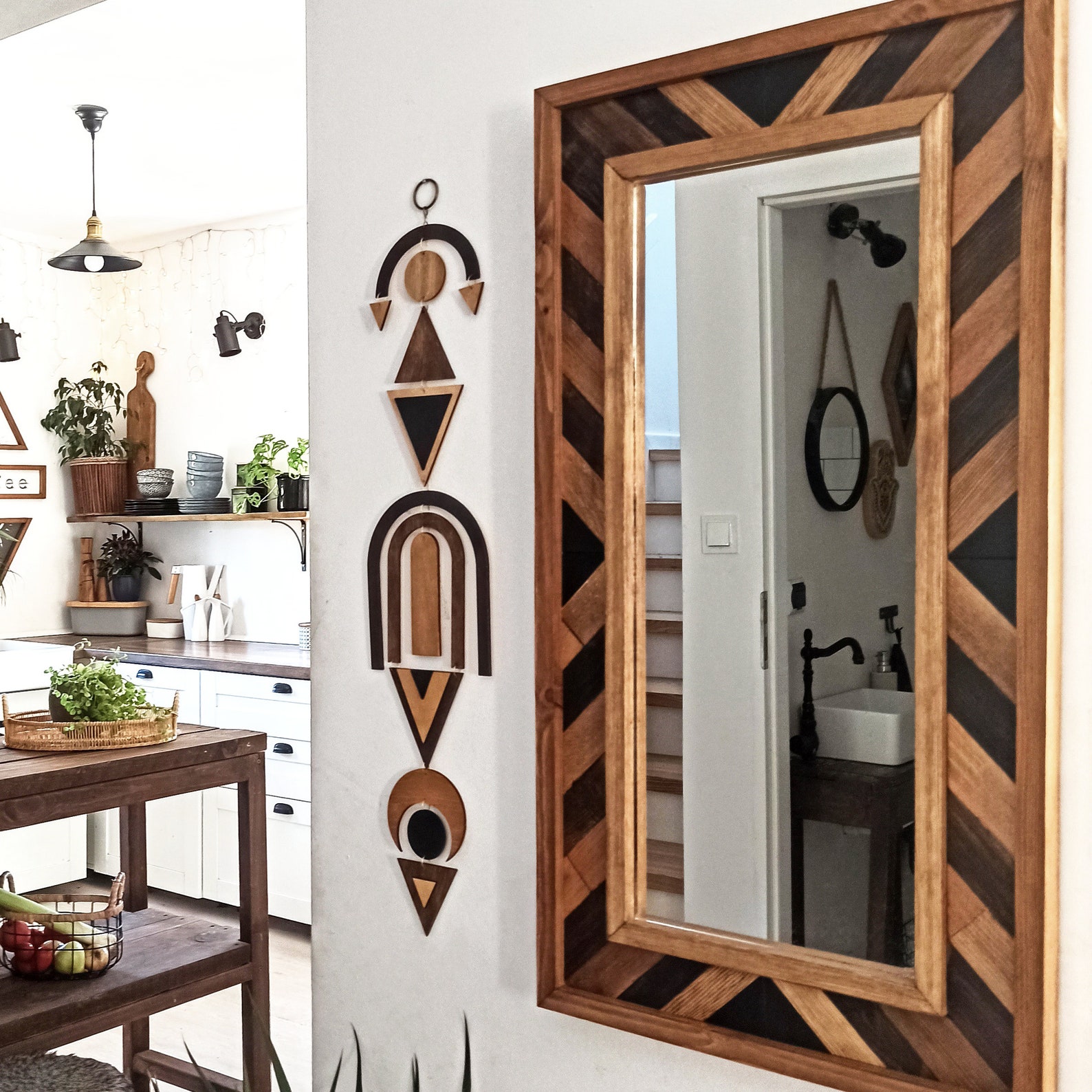 JAPANDI Ornaments Boho Wall Hanging Japandi Wall Decor Wall Etsy