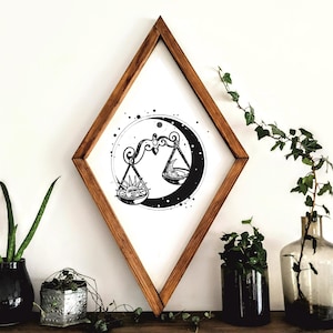Custom Zodiac Sign Wall Decor - Handcrafted Wooden Astrology Art Pieces