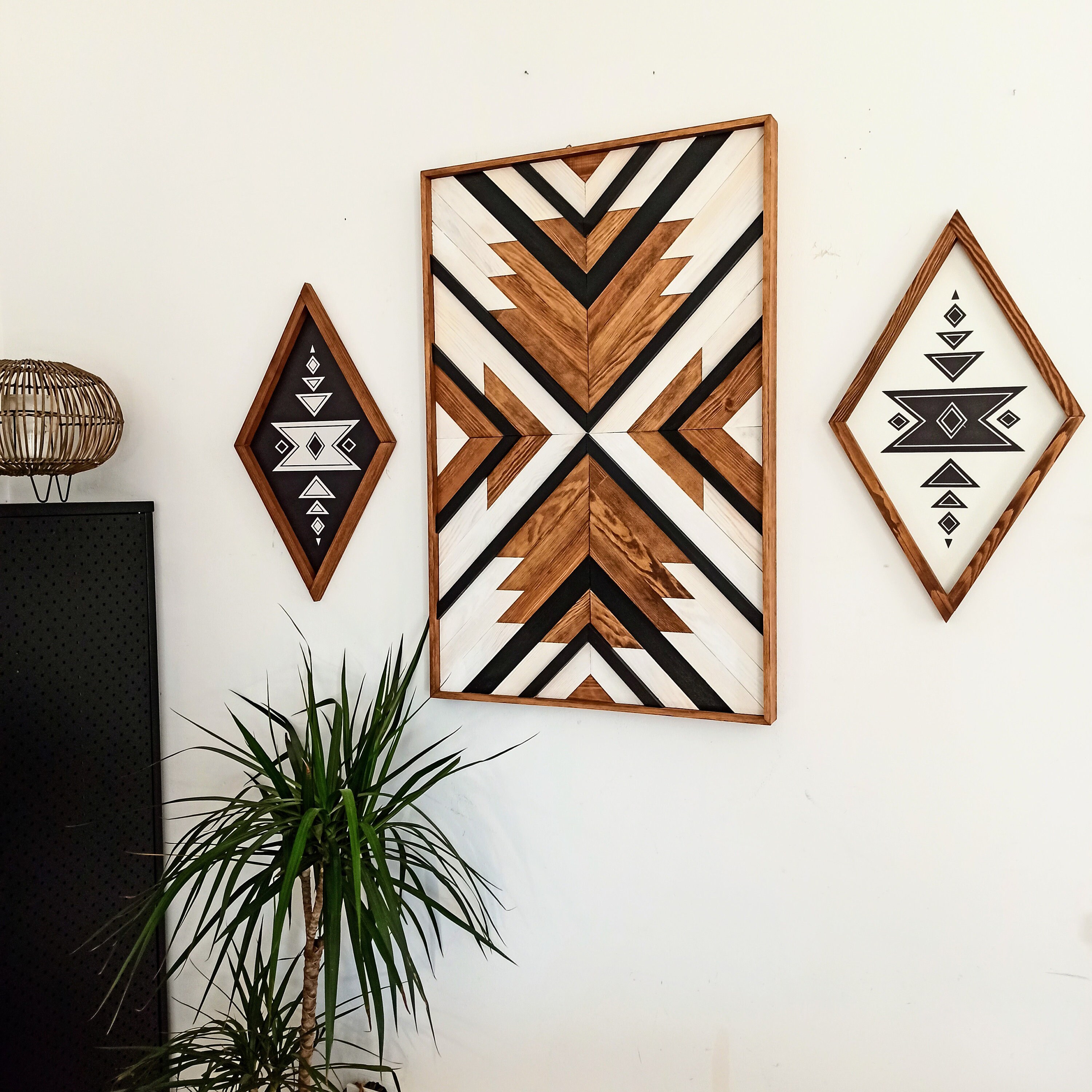 24x36'' AZTEC wood walll art Boho Art Aztec Wood Etsy