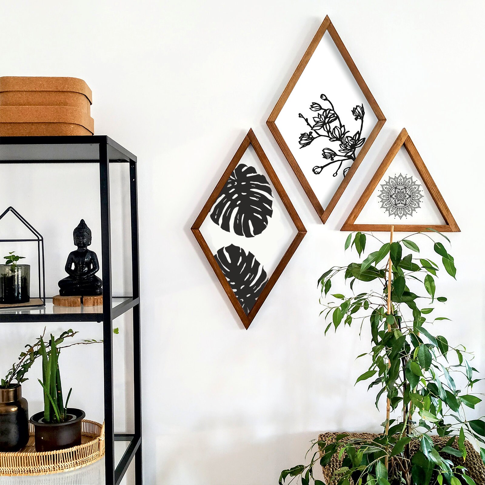 Nature's Touch: Modern Monstera Leaf Wooden Wall Deco - Etsy