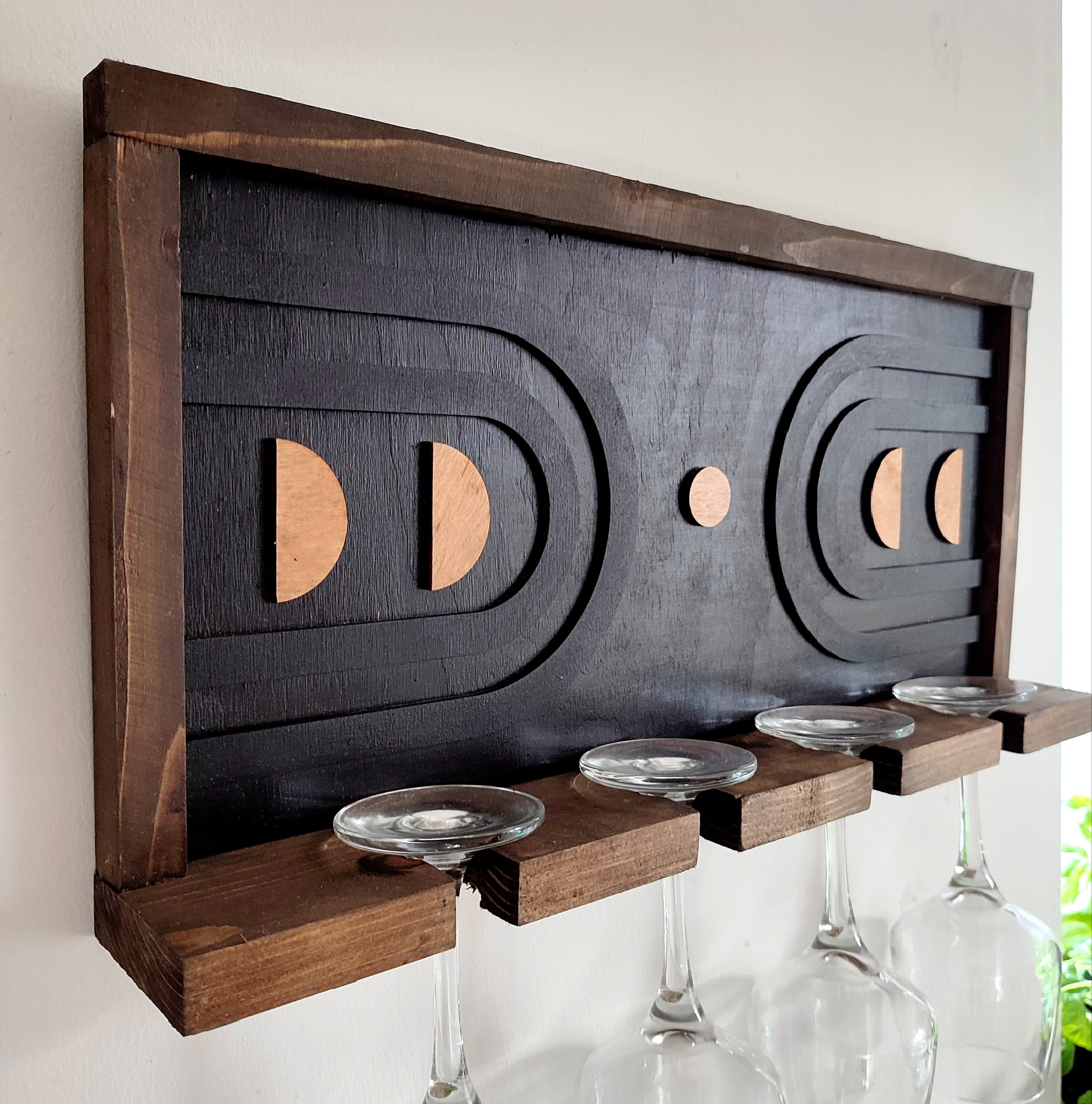 Wood stemware rack sale