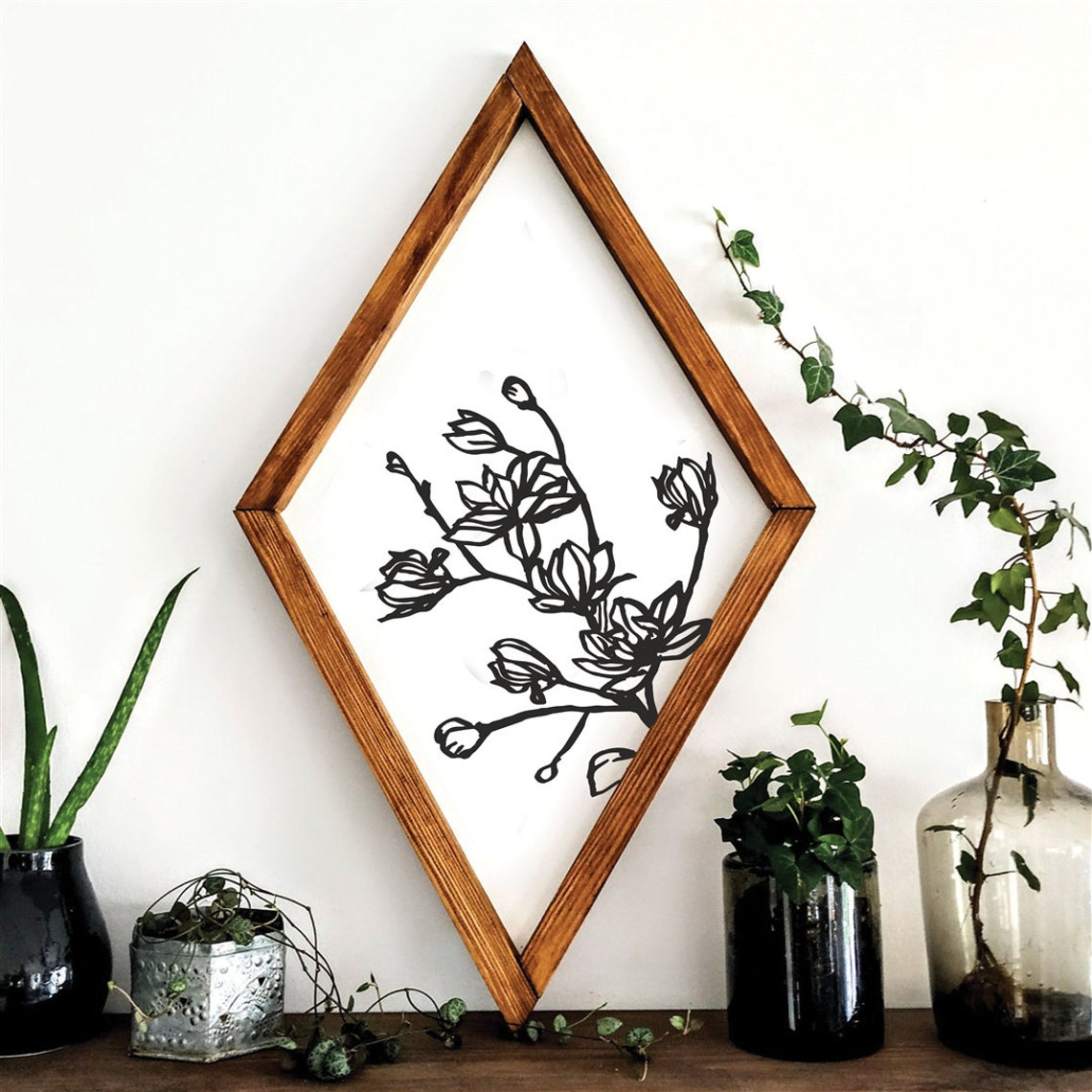 Flower Wood Sign Wood Wall Art Wall Hangings Home Decor | Etsy