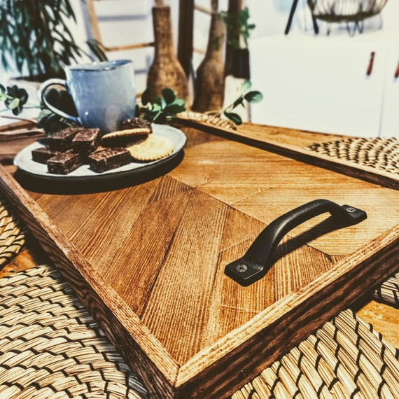 Large Wood Serving Tray With Handles, Ottoman Tray -  Canada