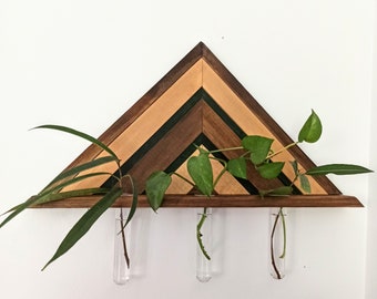 Plant Propagation Center, FINN Wood Propagation Station ,Wooden Wall Art, Indoor Plant Stand, Plant Propagation, Tubes Included, wood decor