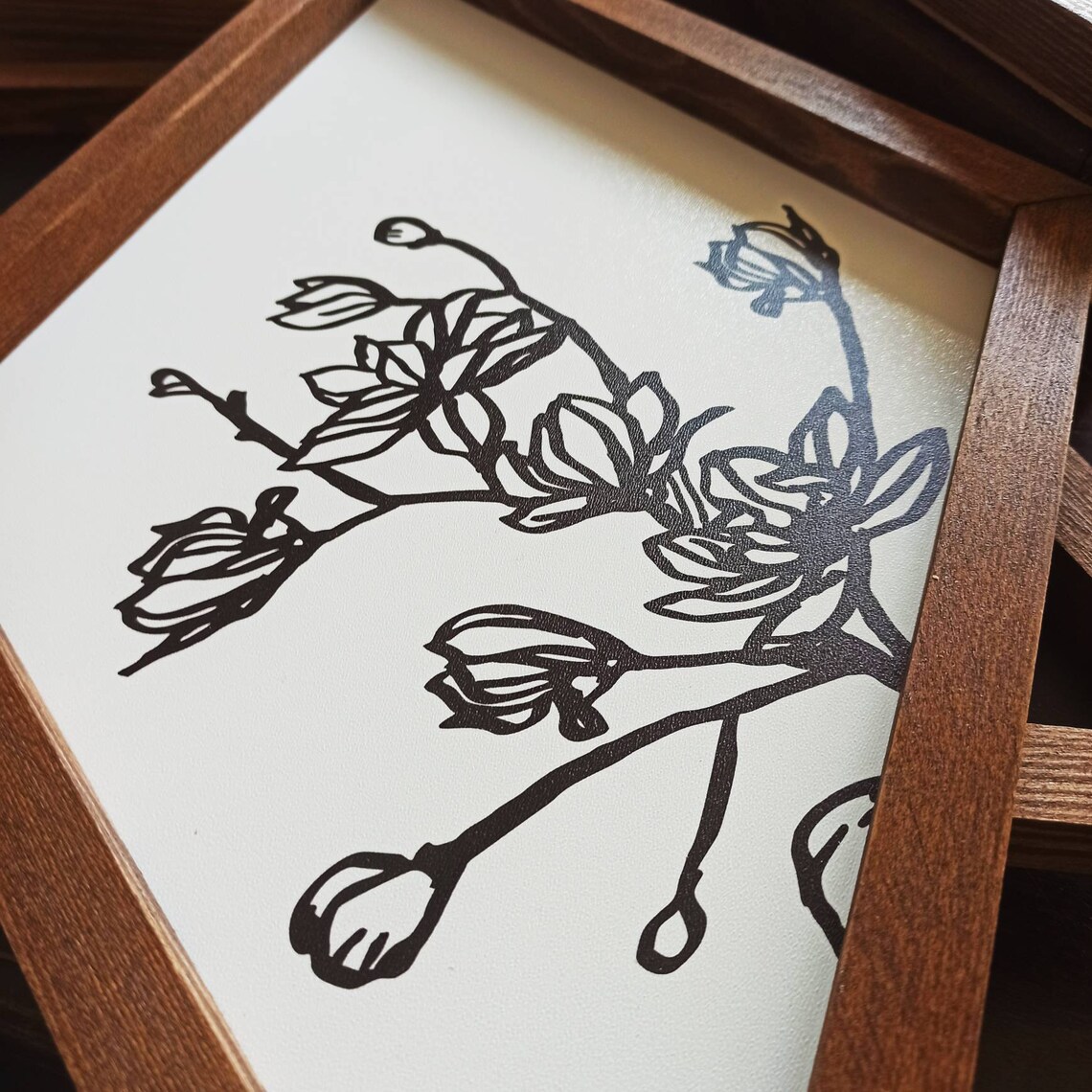 Flower Wood Sign Wood Wall Art Wall Hangings Home Decor | Etsy