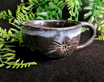 Ceramic cup 150 ml / 5 oz | night sky | Artistic espresso cup | Handmade pottery