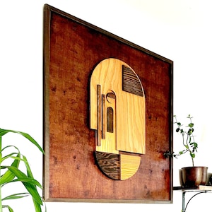 ABSTRACT wood wall art,  Boho Art, Aztec Wood,  Boho Wood Art, Wood Hanging, Geometric Wood, Wooden Wall Decor, Custom Wood Wall Art