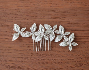 Wedding Headpiece,Bridal Hair Comb,Hair Accessories,Bridal Hairpin,Hair Vine,Flower Hair Comb,Leaf Headpiece,Silver Hair Comb,Gift Box !!!