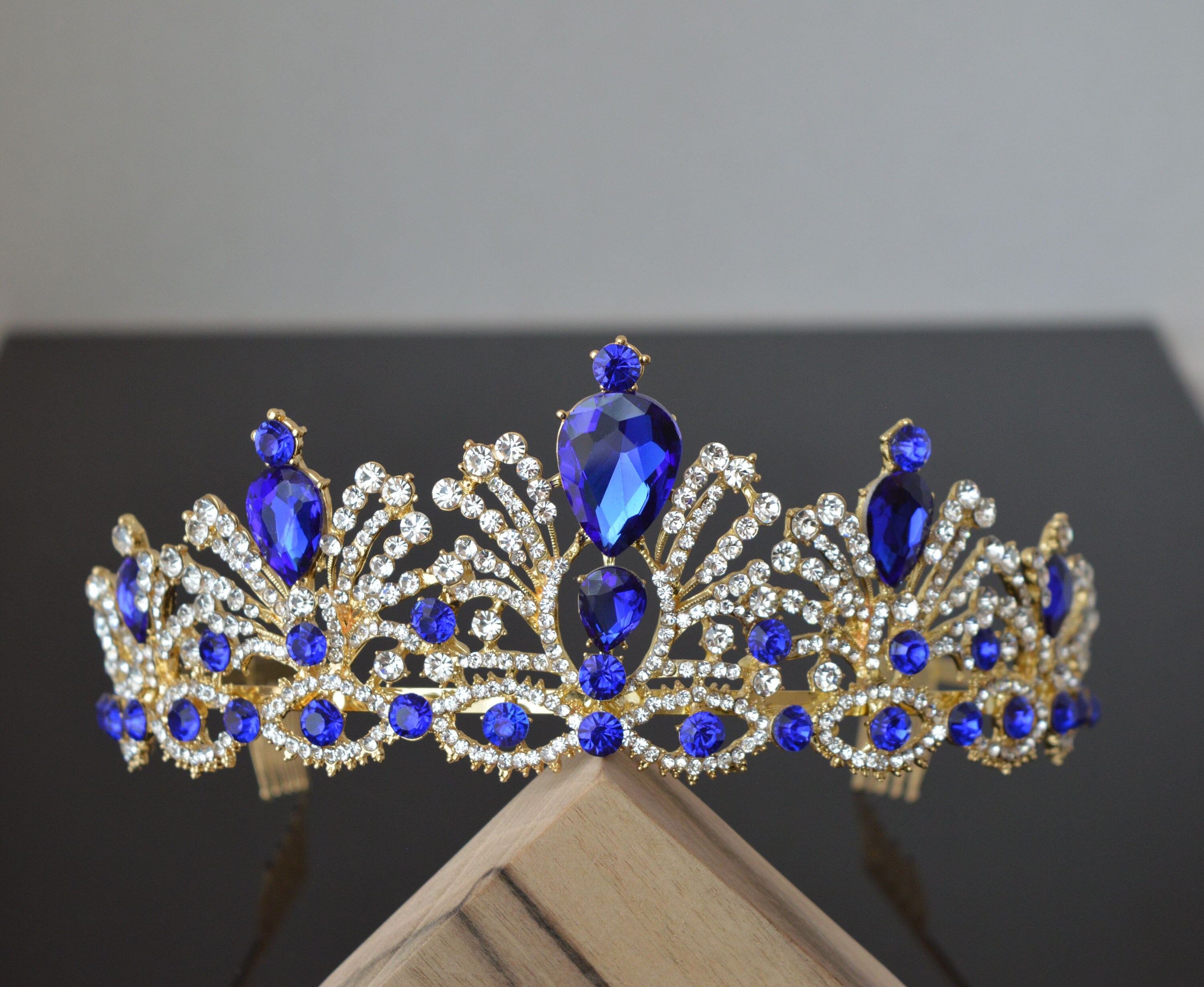 BrautTiara Gold Tiara Krone Farbe Tiara Hochzeit Haar Etsy