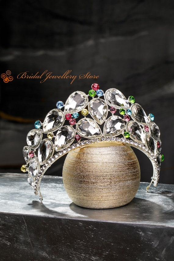 Crystal Bridal Tiara, Silver Wedding Hair Accessory - Etsy