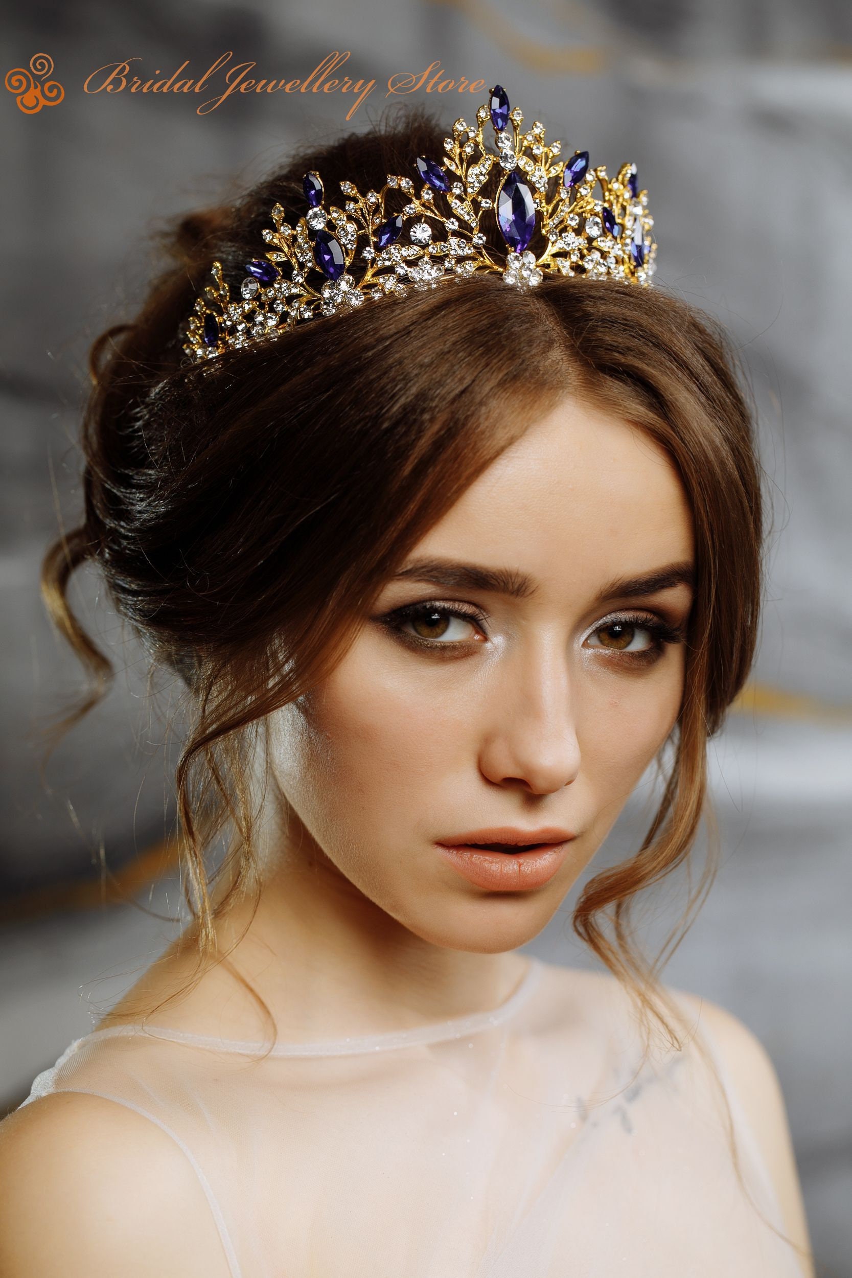 Elegant Brown Crystal Tiara With Season 4 of Bridgerton finally here ? let main image 4