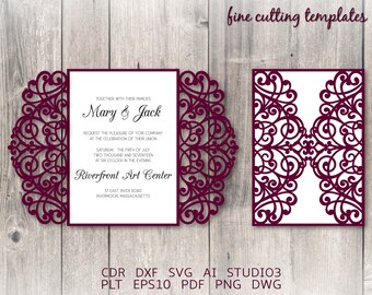 Download Laser Cut Wedding Invitation Etsy