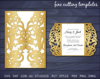 gate fold invitation etsy