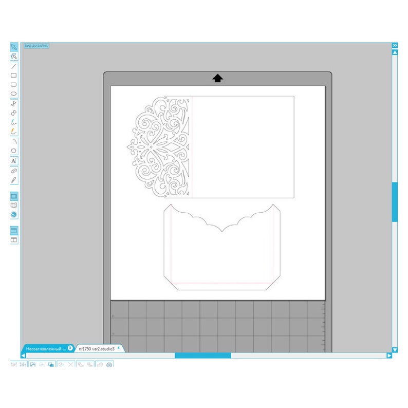 Download Wedding Envelope with lace cap template for cutting Cricut ...
