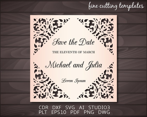 Your Debut As Two Save The Date Cards Cricut