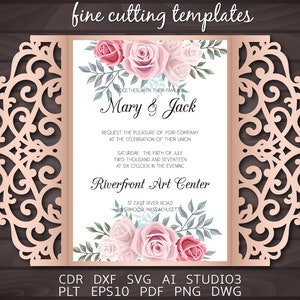 Wedding Invitation Svg Etsy