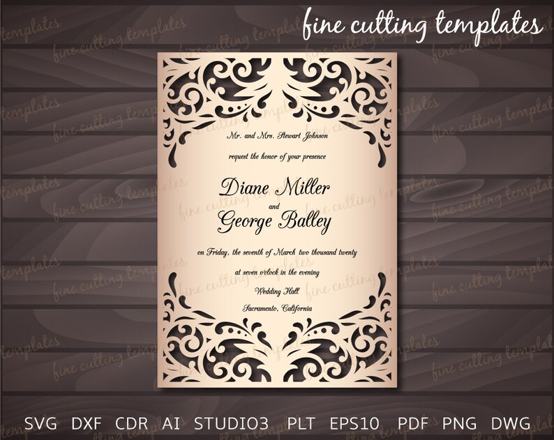 Free Free 277 Wedding Invitation Simple Lace Svg SVG PNG EPS DXF File