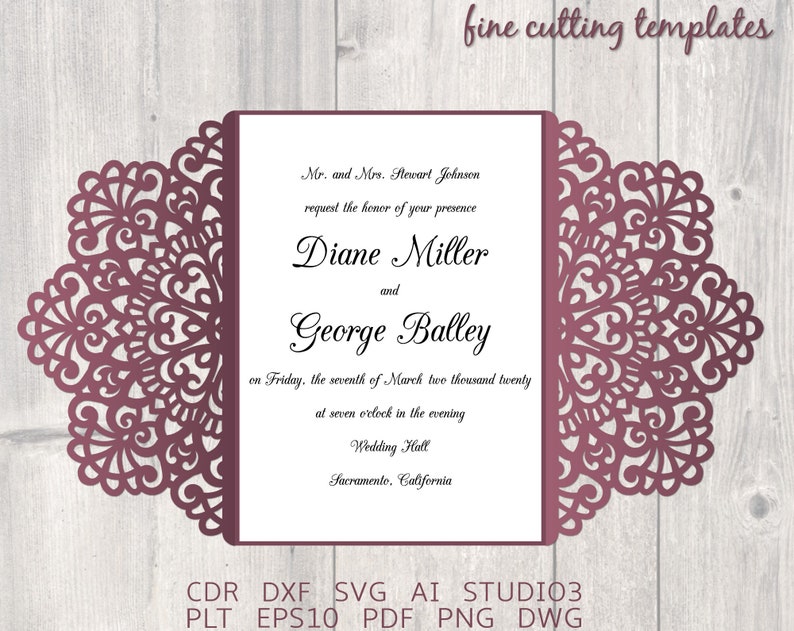 Free Free Wedding Invitation Svg Template