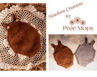 Newborn Easy Knit Romper pattern PDF instant download