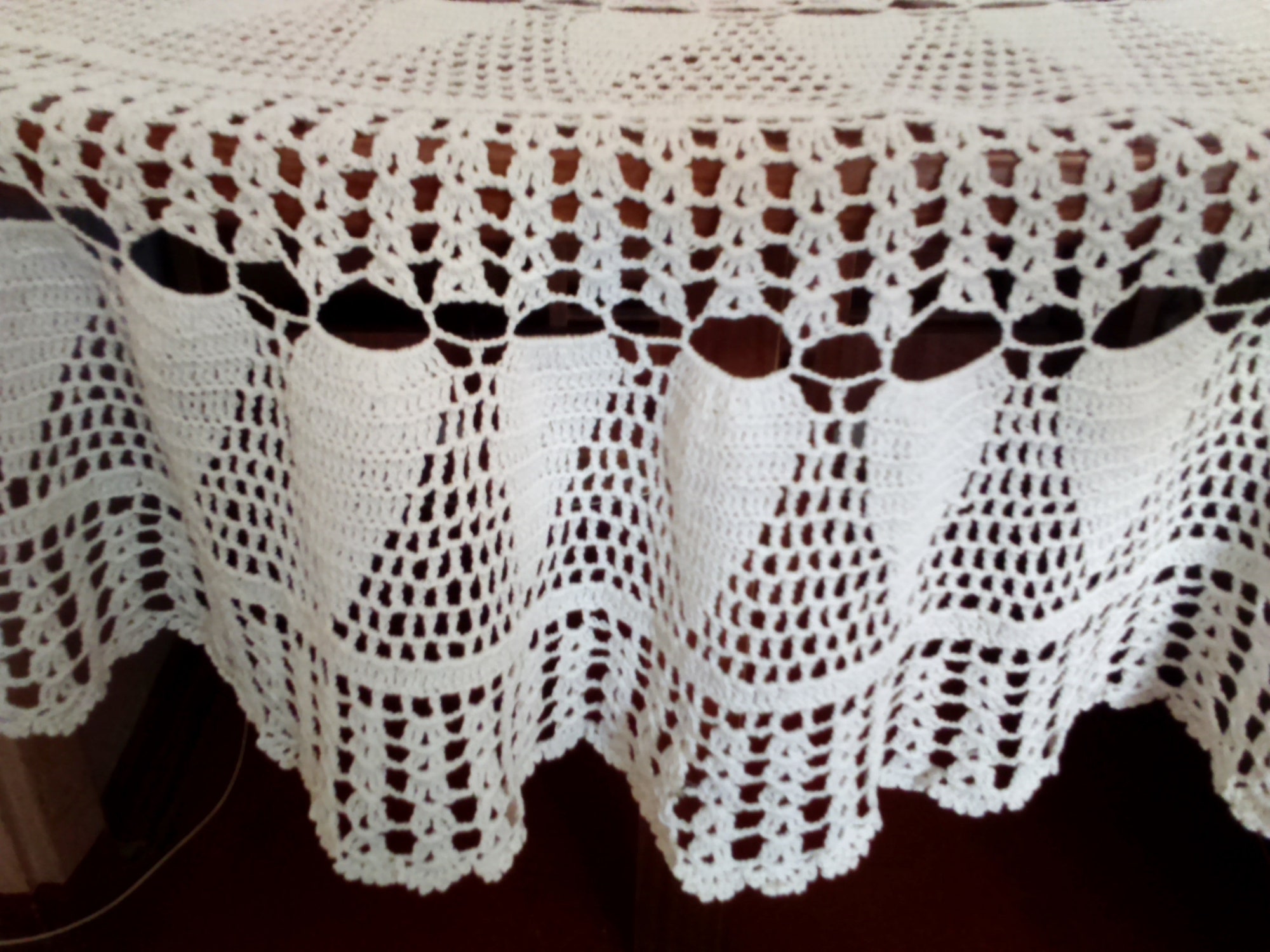 Vintage round tablecloth.