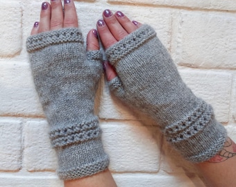 Alpaca Fingerless Gloves: Knit Hand Warmers, Women's Winter Accessories