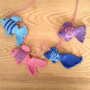 Crochet Fish Garland: 44-Inch Sea Life Nursery Decor