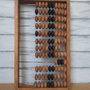 Large wooden abacus. Old abacus. Counting frame. Abacus vintage. Decor old accounting. Abacus vintage large. Vintage of the USSR. Account