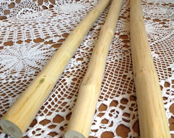 Bastoncini in legno di macramè da 23 pollici: bastoncini in legno per lavori artigianali, da appendere alla parete - Set da 3