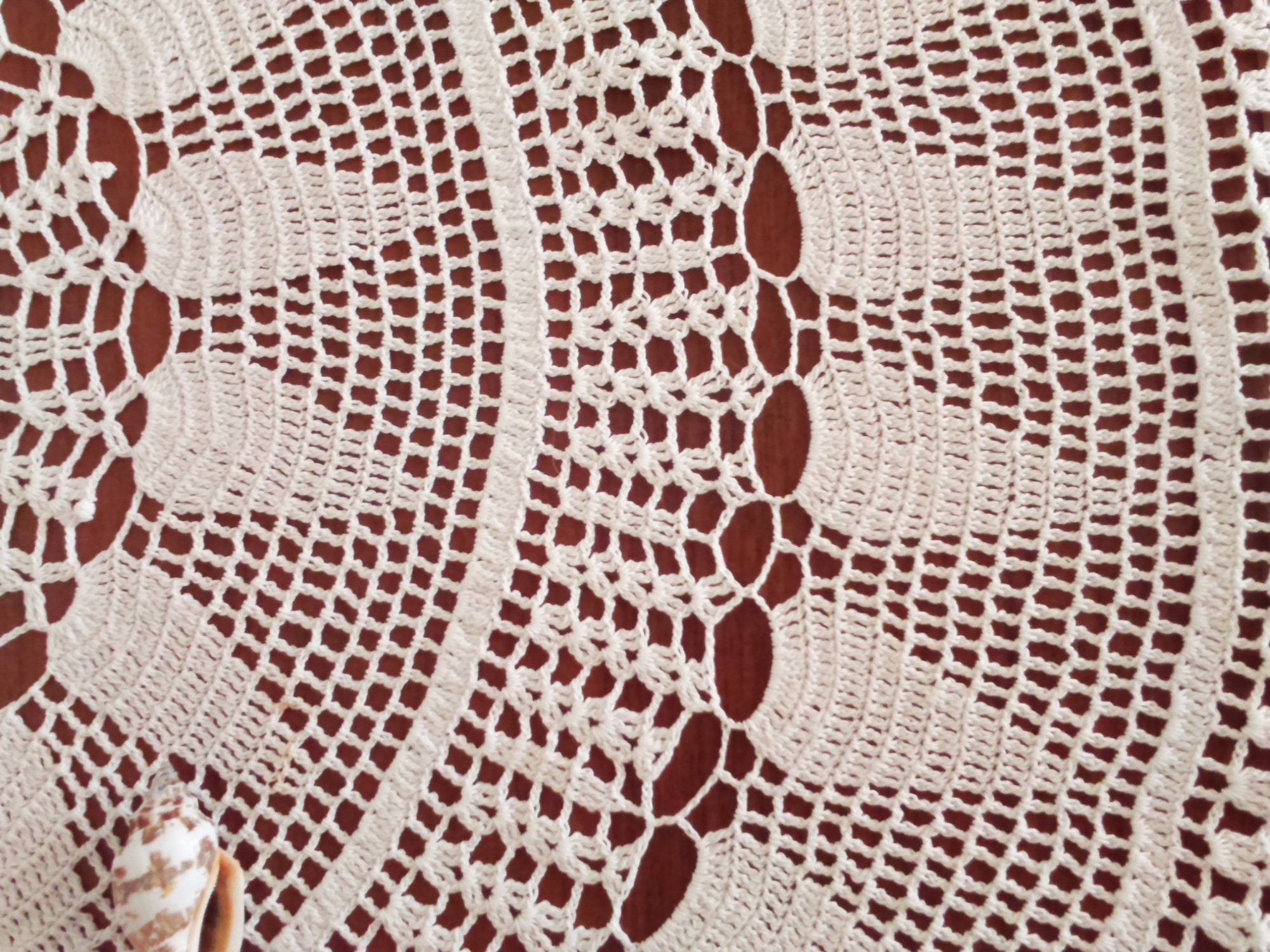 Vintage round tablecloth.