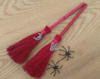 Miniature Witch Altar Broom: Sisal Wicca Broomstick