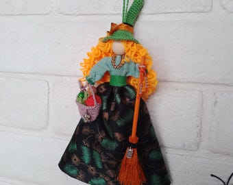 Kitchen witch doll handmade. Good Luck House Spirit Halloween Decor