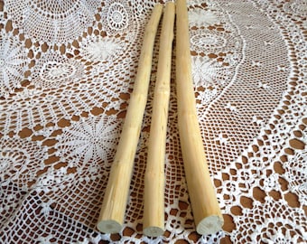 Legno galleggiante beige lungo per macramè: rami artigianali da 23 pollici - Set di 3