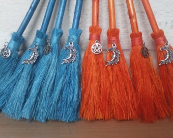 Miniature Witch Altar Broom: Sisal Fairy Broomstick