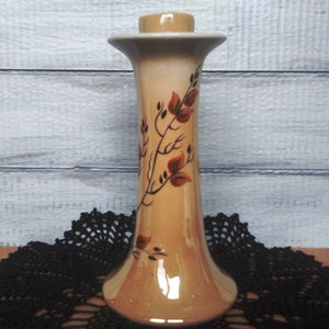 Vintage Candle Stick Holder. High Porcelain Candle Holder. Candlesticks Decor. Retro Candle. Hand Painted Old Candlestick