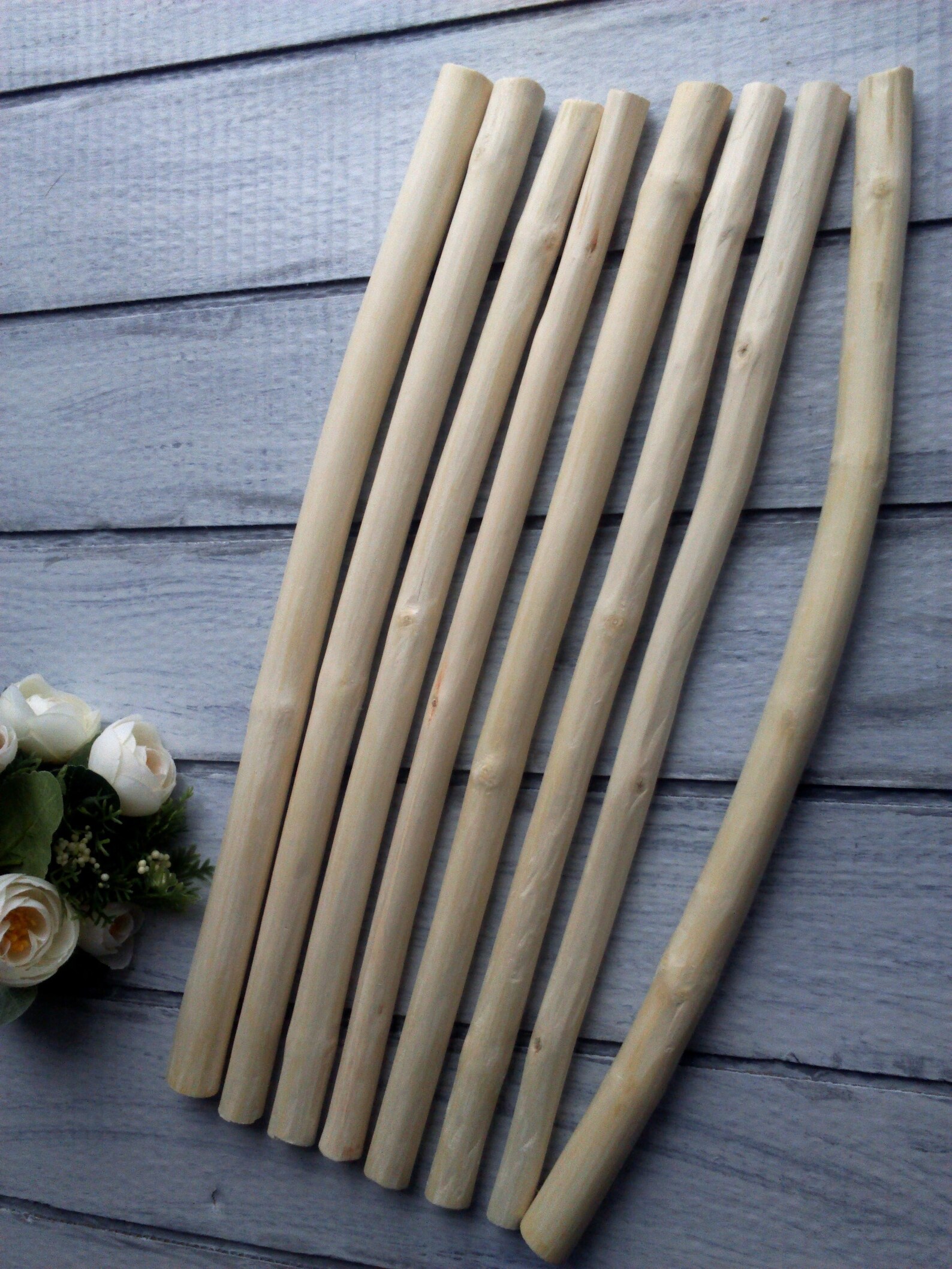 Macrame stick 15 inch. Macrame wood. Wooden dowel macrame. Etsy