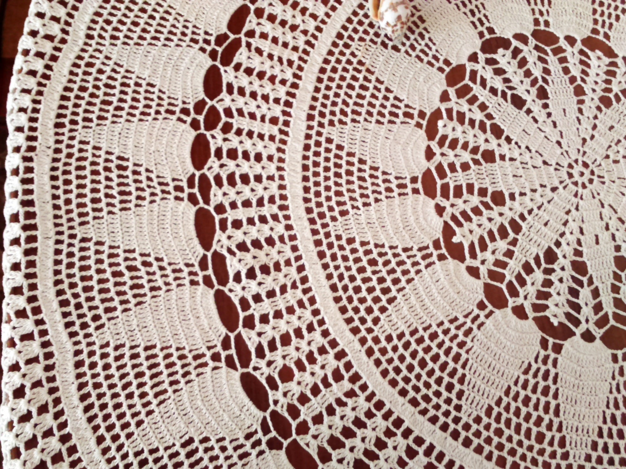 Vintage round tablecloth.