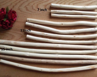 Driftwood Branch Set: Polished Macrame Sticks, Natural Wood Dowels