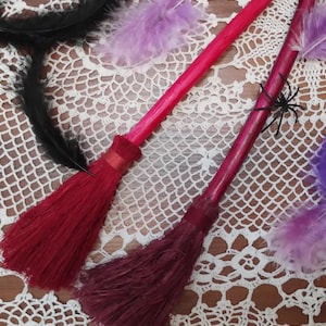 Miniature Altar Broom: Handcrafted Sisal Witch Broomstick