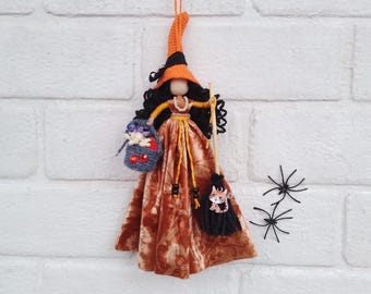 Kitchen witch doll handmade. Good Luck Forest Fairy Figurine