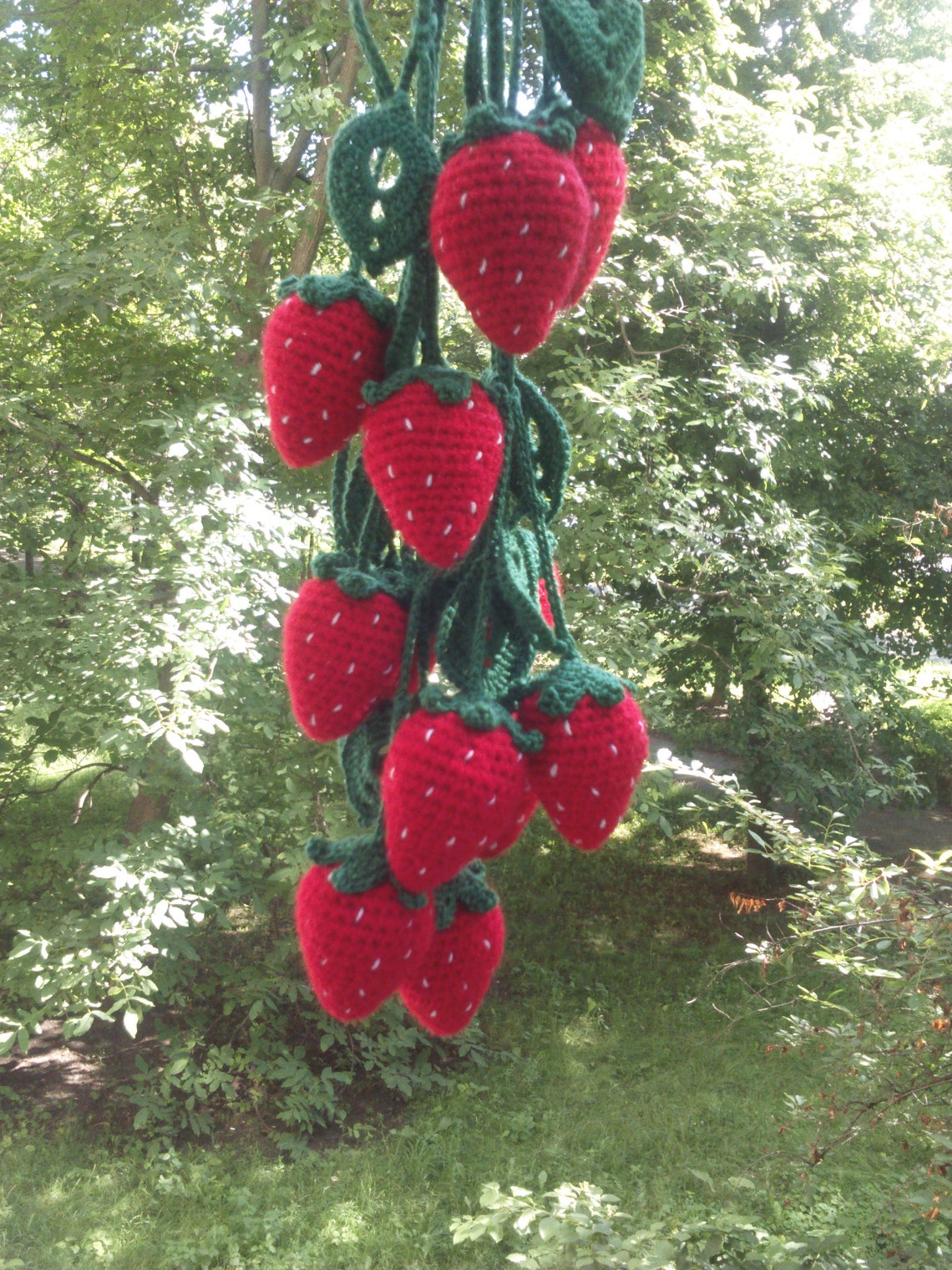 Strawberry garland strawberry bunting crochet summer garland Etsy