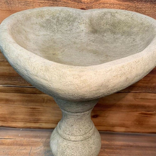 Fairy Garden Stone Bird Bath Etsy