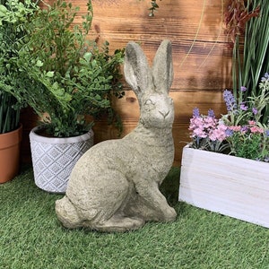 Stone Garden Large Traditional Hare Detailed Garden Ornament