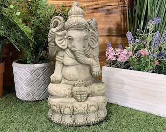 Estatuilla De Ganesh De Resina - Figura Hindú De 20 Cm Para Decoración Y Prosperidad