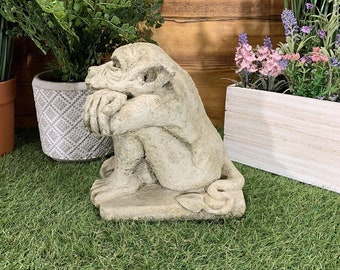 Stone Garden Gargoyle Imp – Detailed Concrete Ornament, UK Made, Gift Ready
