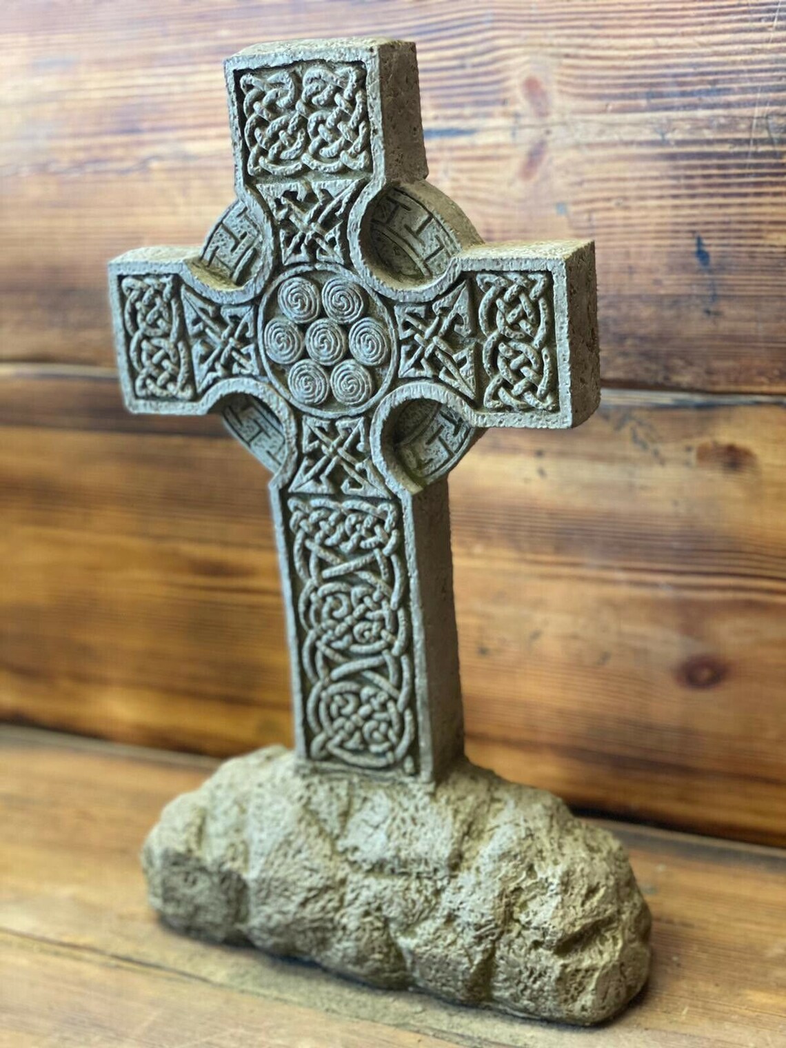 Stone Garden Large Celtic Cross Memorial Grace Detailed Gift Etsy