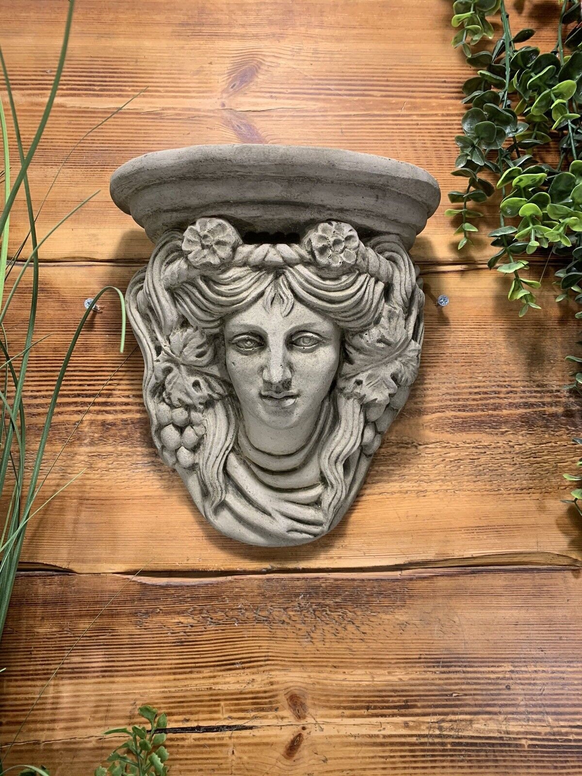 Stone Garden Roman Lady Shelf Plaque Sconce Hanging Ornament - Etsy