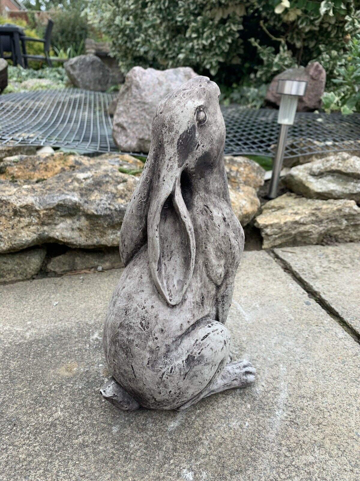 Stone Garden Moon Gazing Hare Ornament Etsy