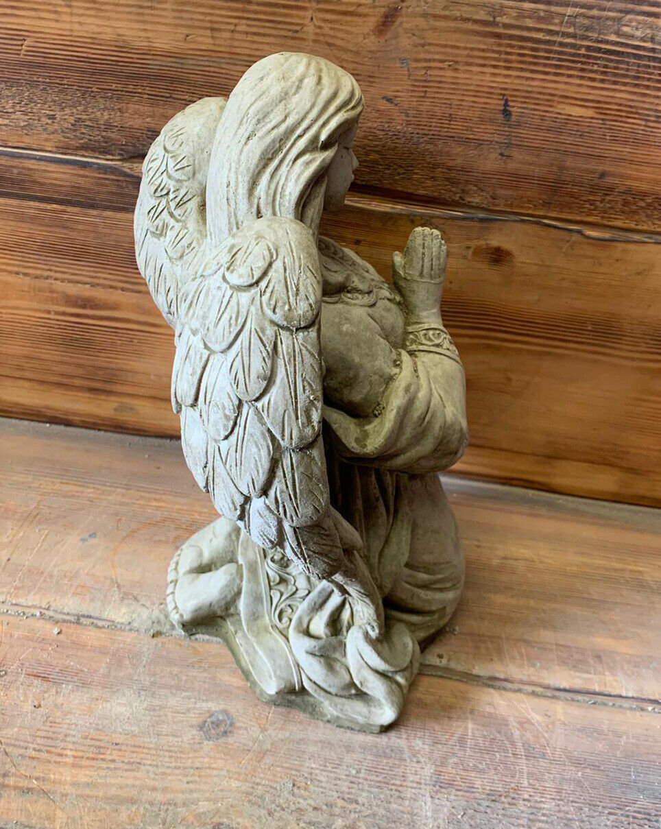 Stone Garden Praying Angel Woman Girl Statue Ornament - Etsy