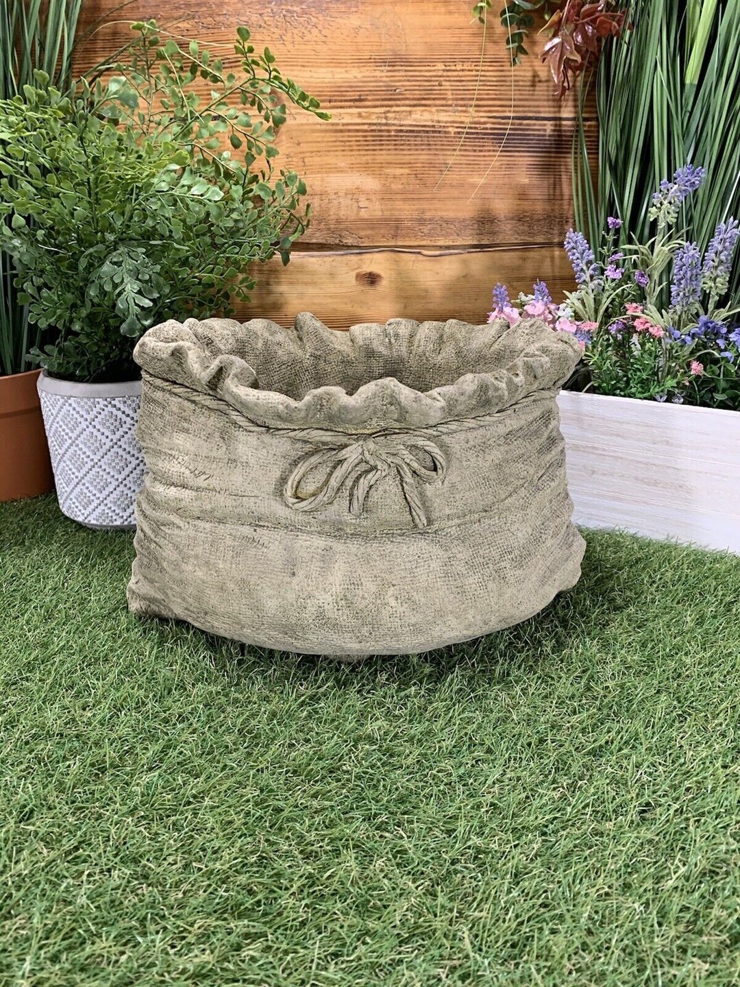 Maceta De Piedra Fundida – Forma De Lúpulo – Resistente A Heladas – Para Flores, Fresas O Hierbas Aromáticas – 42 Cm