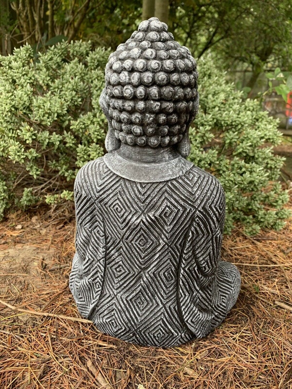 Stone Garden Large Maze Robe Buddha Black and White Gift